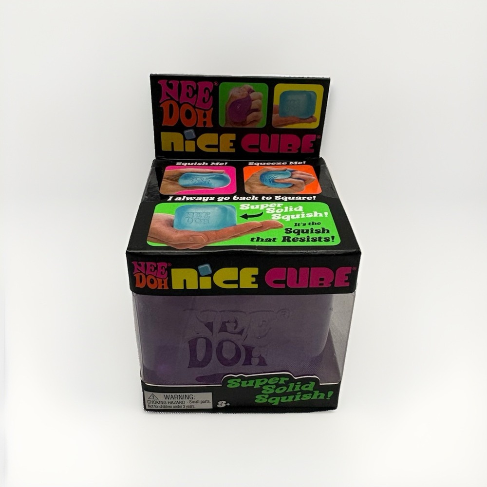 Needoh Nice Cube - New Sealed - Lot Of 3 Blue, Purple, Pink - Full Set - Picture 2 of 4